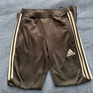 Adidas Gray Joggers with White Stripes